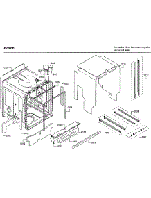 Frame parts for Bosch Dishwasher SHPM98W75N/01 from AppliancePartsPros.com
