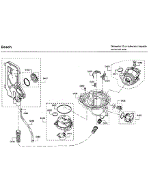 Pump parts for Bosch Dishwasher SHPM98W75N/01 from AppliancePartsPros.com