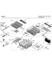 Rack Asy parts for Bosch Dishwasher SHPM98W75N/01 from AppliancePartsPros.com