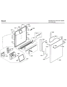 Door parts for Bosch Dishwasher SHXM98W75N/01 from AppliancePartsPros.com
