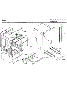 Frame parts for Bosch Dishwasher SHXM98W75N/01 from AppliancePartsPros.com