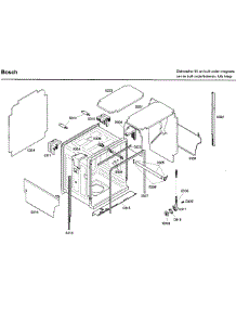 Frame parts for Bosch Dishwasher SHV68M03UC/50 from AppliancePartsPros.com
