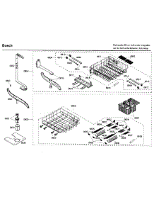 Rack parts for Bosch Dishwasher SHV68M03UC/50 from AppliancePartsPros.com
