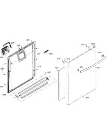 Door Assembly parts for Bosch Dishwasher SHX3AR55UC/06 from AppliancePartsPros.com