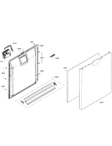 Door Assembly parts for Bosch Dishwasher SHE3AR56UC/06 from AppliancePartsPros.com