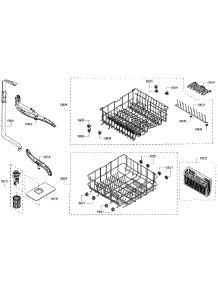 Baskets parts for Bosch Dishwasher SHE3AR56UC/06 from AppliancePartsPros.com