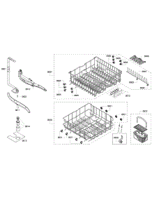 Baskets parts for Bosch Dishwasher SHE43P06UC/59 from AppliancePartsPros.com