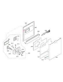 Door Assembly parts for Bosch Dishwasher SHE43P06UC/58 from AppliancePartsPros.com