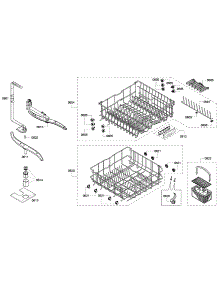 Baskets parts for Bosch Dishwasher SHE43P06UC/58 from AppliancePartsPros.com