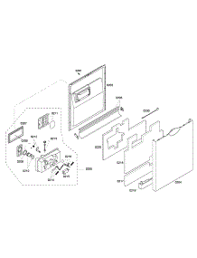 Door Assembly parts for Bosch Dishwasher SHE43P15UC/59 from AppliancePartsPros.com