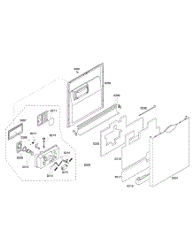 Door Assembly parts for Bosch Dishwasher SHE43P15UC/60 from AppliancePartsPros.com