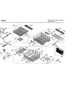 Rack Asy parts for Bosch Dishwasher SHXM98W75N/01 from AppliancePartsPros.com