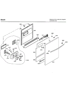 Door parts for Bosch Dishwasher SHX33M02UC/43 from AppliancePartsPros.com