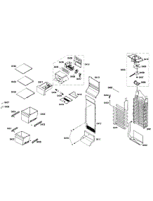 Freezer Assembly parts for Bosch Refrigerator B22CS50SNS/01 from AppliancePartsPros.com