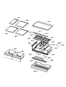 Shelfs parts for Bosch Refrigerator B26FT80SNS/01 from AppliancePartsPros.com