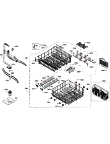 Baskets parts for Bosch Dishwasher SHE55P05UC/59 from AppliancePartsPros.com
