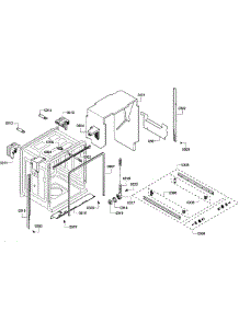 Cabinet parts for Bosch Dishwasher SHE43P15UC/64 from AppliancePartsPros.com