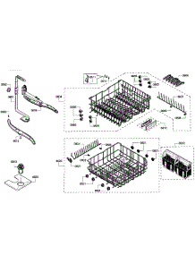 Baskets parts for Bosch Dishwasher SHE43P15UC/64 from AppliancePartsPros.com