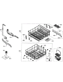 Baskets parts for Bosch Dishwasher SHE43P05UC/61 from AppliancePartsPros.com