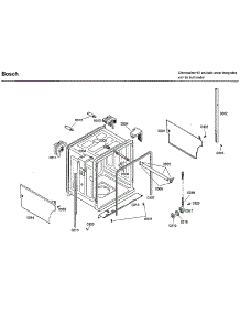 Tub parts for Bosch Dishwasher SHX33M02UC/43 from AppliancePartsPros.com