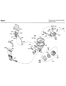 Pump parts for Bosch Dishwasher SHX33M02UC/43 from AppliancePartsPros.com