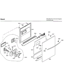 Door parts for Bosch Dishwasher SHX33A05UC/36 from AppliancePartsPros.com
