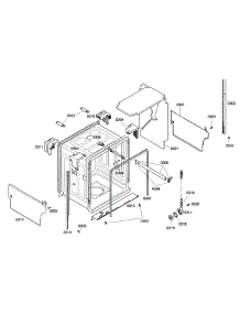 Cabinet parts for Bosch Dishwasher SHE43M06UC/43 from AppliancePartsPros.com
