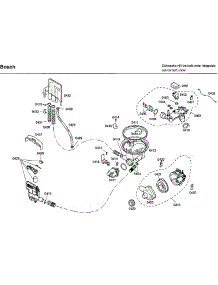 Pump parts for Bosch Dishwasher SHX33A05UC/36 from AppliancePartsPros.com