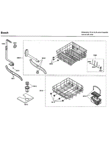 Baskets parts for Bosch Dishwasher SHX33A05UC/36 from AppliancePartsPros.com