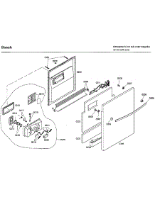 Door parts for Bosch Dishwasher SHX33A05UC/35 from AppliancePartsPros.com