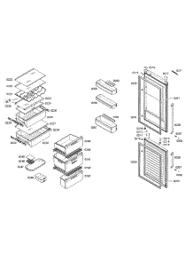 Door  /  Drawer Asy parts for Bosch Refrigerator B11CB50SSS/06 from AppliancePartsPros.com