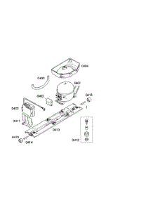 Compressor parts for Bosch Refrigerator B11CB50SSS/06 from AppliancePartsPros.com