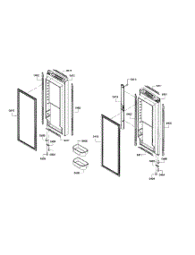 Door Assembly parts for Bosch Refrigerator B22CT80SNP/01 from AppliancePartsPros.com