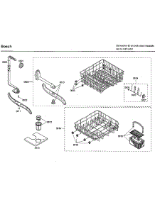 Baskets parts for Bosch Dishwasher SHX33A05UC/35 from AppliancePartsPros.com