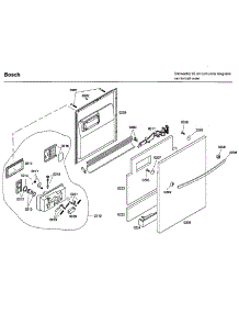 Door parts for Bosch Dishwasher SHX33M02UC/53 from AppliancePartsPros.com