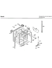 Tub parts for Bosch Dishwasher SHX33M02UC/53 from AppliancePartsPros.com