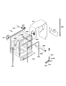Cabinet parts for Bosch Dishwasher SHE43M06UC/53 from AppliancePartsPros.com