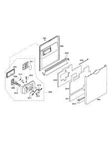 Door Assembly parts for Bosch Dishwasher SHE43P12UC/59 from AppliancePartsPros.com