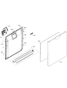 Door Assembly parts for Bosch Dishwasher SHE3AR56UC/07 from AppliancePartsPros.com
