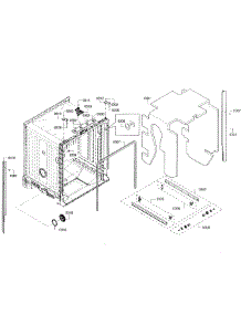 Cabinet parts for Bosch Dishwasher SHE3AR56UC/07 from AppliancePartsPros.com