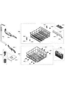 Baskets parts for Bosch Dishwasher SHE3AR56UC/07 from AppliancePartsPros.com