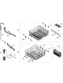 Baskets parts for Bosch Dishwasher SHX3AR52UC/06 from AppliancePartsPros.com
