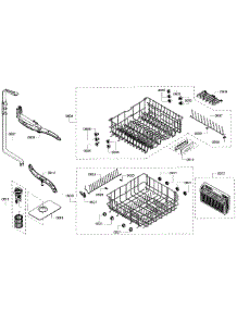Baskets parts for Bosch Dishwasher SHX3AR72UC/06 from AppliancePartsPros.com