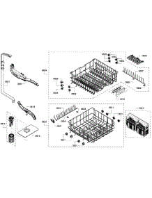Baskets parts for Bosch Dishwasher SHX3AR72UC/07 from AppliancePartsPros.com
