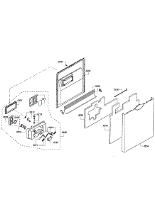 Door Assembly parts for Bosch Dishwasher SHE43P06UC/61 from AppliancePartsPros.com