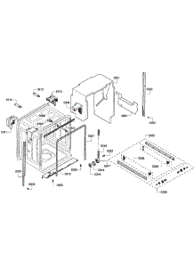 Cabinet parts for Bosch Dishwasher SHE43P06UC/61 from AppliancePartsPros.com