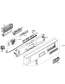 Control Panel parts for Bosch Dishwasher SHE55C05UC/58 from AppliancePartsPros.com