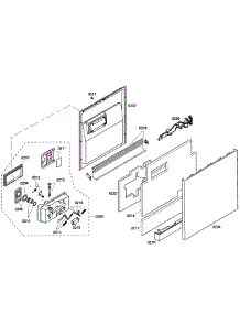 Door Assembly parts for Bosch Dishwasher SHE55C05UC/58 from AppliancePartsPros.com