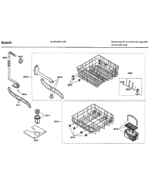 Baskets parts for Bosch Dishwasher SHX33A05UC/22 from AppliancePartsPros.com