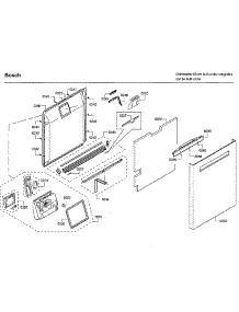 Door parts for Bosch Dishwasher SHP65T52UC/02 from AppliancePartsPros.com
